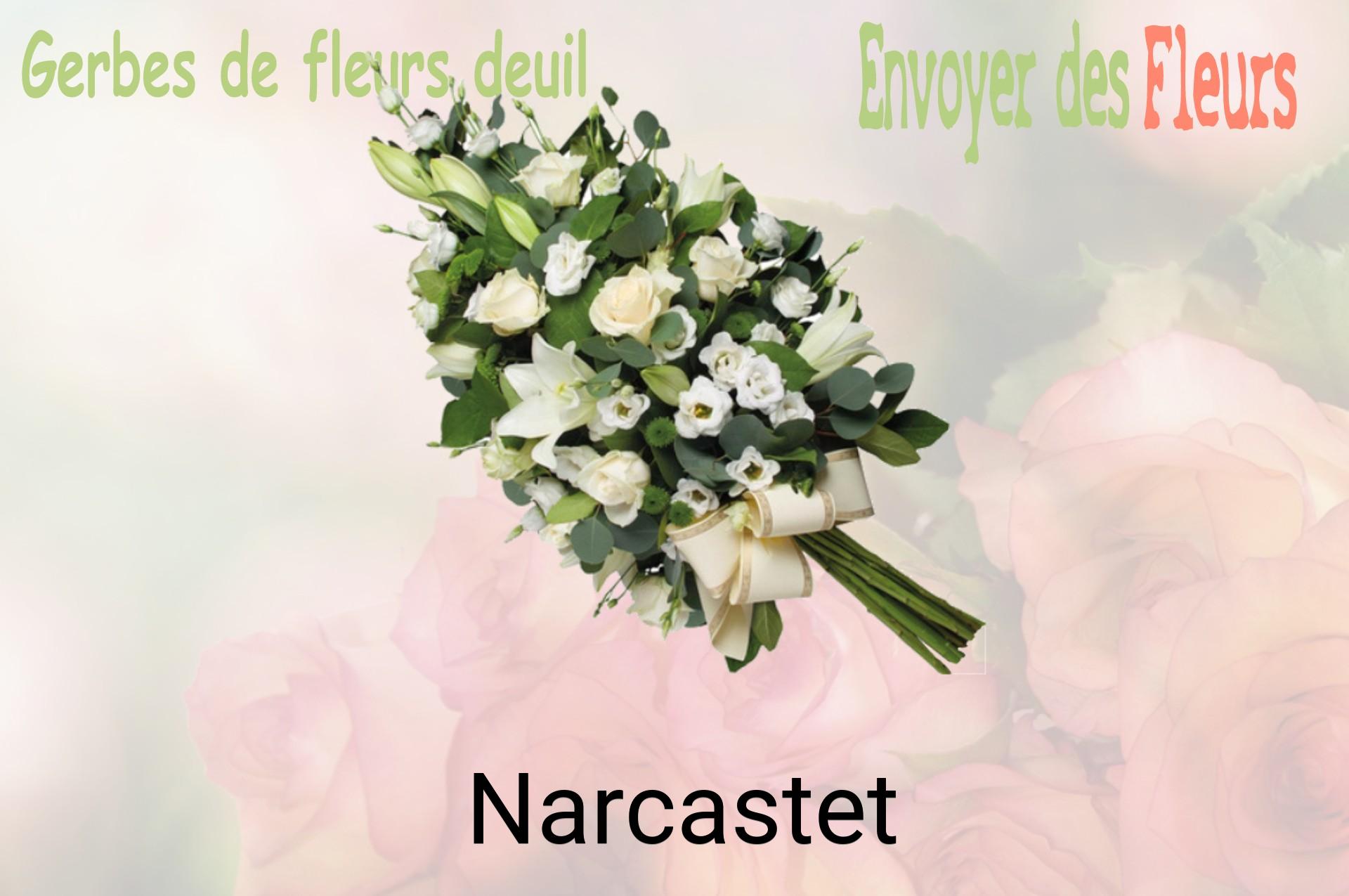 Gerbe de fleurs de deuil livrée à Narcastet